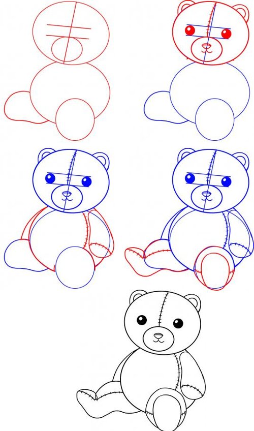 איך לצייר גור דוב